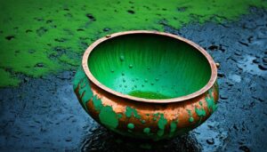 Why are Copper Vessels Corroded with a Green Coating in the Rainy Season